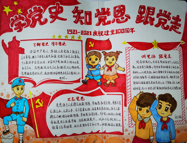 經(jīng)濟(jì)貿(mào)易系組織開展黨史知識(shí)宣傳手抄報(bào)活動(dòng)